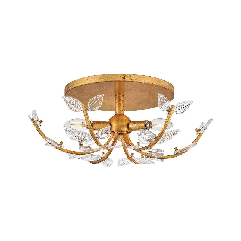 Track lighting with a decorative track designAliso Medium Semi-Flush Mount
