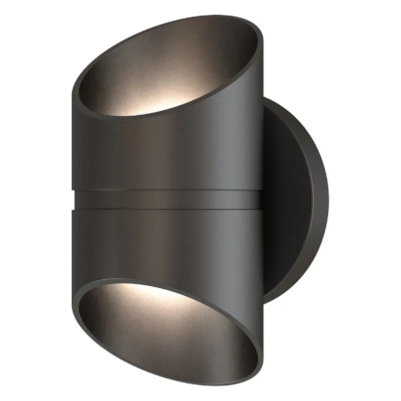 Waterproof Industrial Lighting for Wet AreasMarino 8 in. LED Outdoor Wall Sconce Black Finish