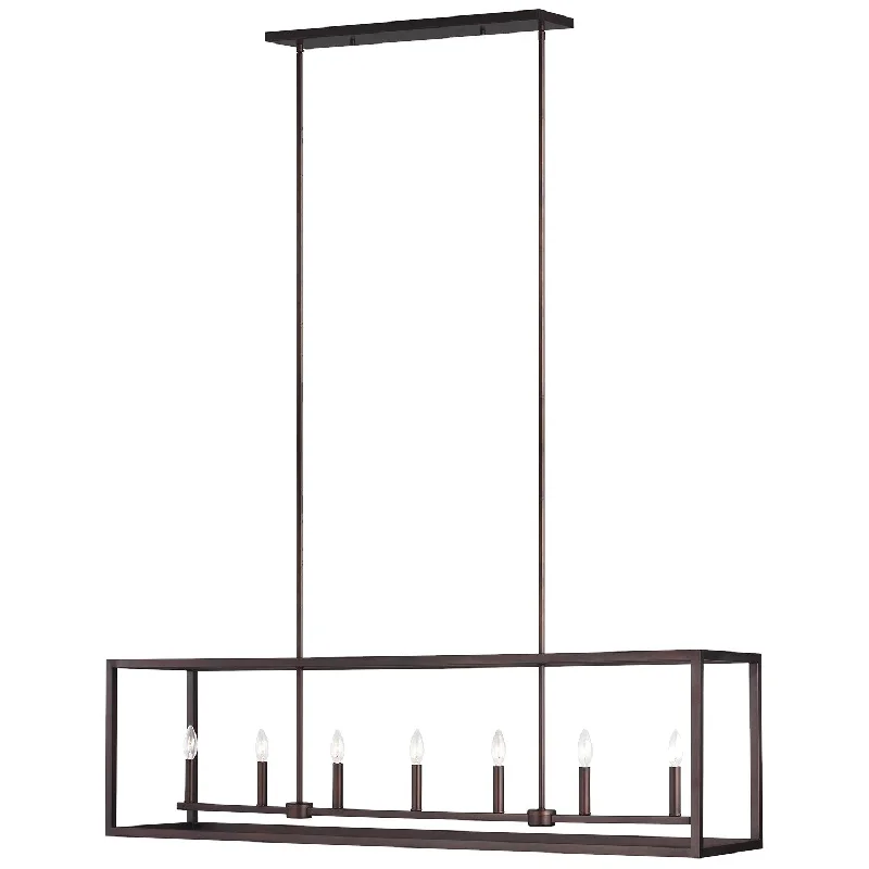 Industrial Lighting for Electronics ManufacturingMoffet Street Seven Light Island Pendant