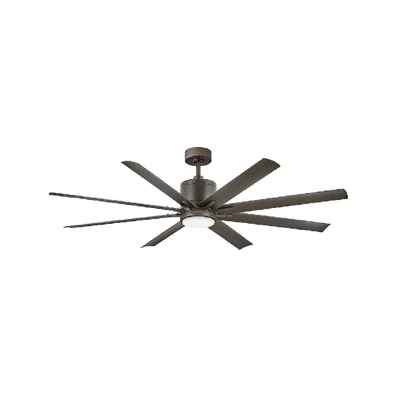 Track lighting with multiple heads for flexibilityVantage 66" LED Smart Fan