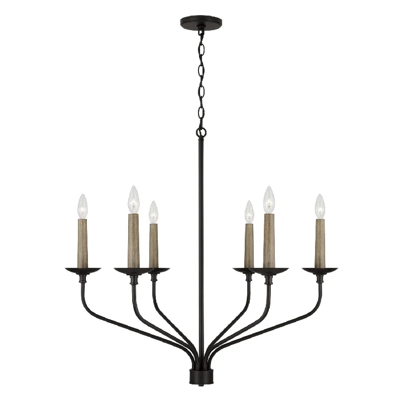 Industrial Lighting for Automotive Manufacturing PlantsWilder Six Light Chandelier