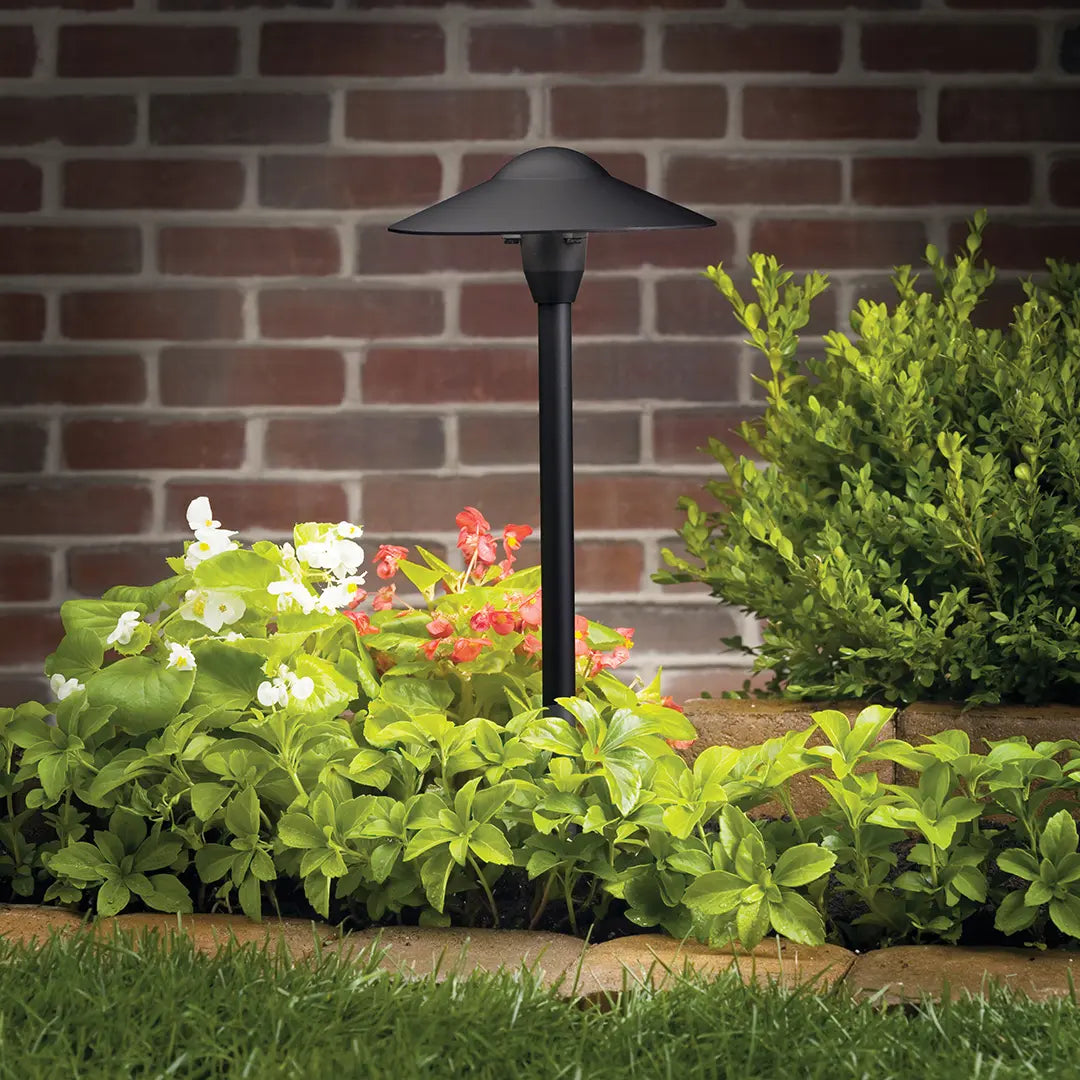 Industrial Lighting for Furniture Factories12V Dome LED Path Light Aluminum Textured Black