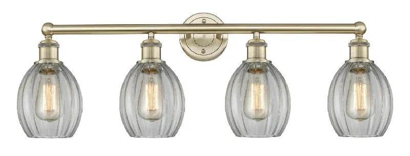 Industrial Lighting for Metal Fabrication ShopsEdison Four Light Bath Vanity
