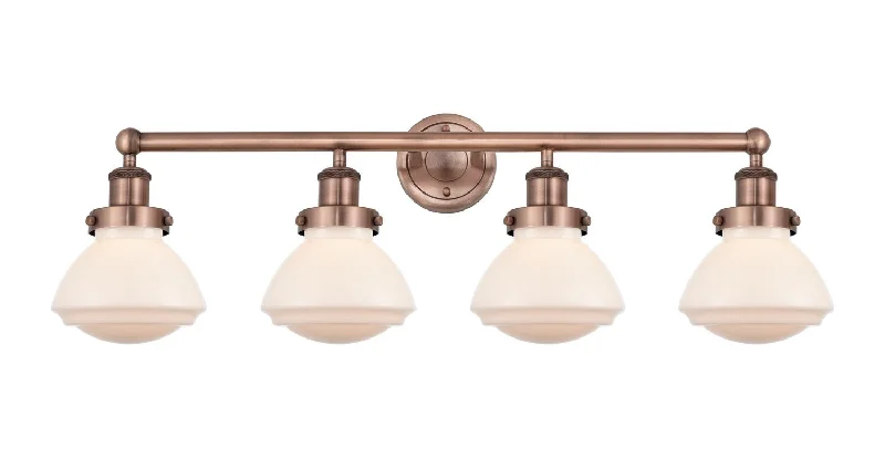 Waterproof Industrial Lighting for Wet AreasEdison Four Light Bath Vanity