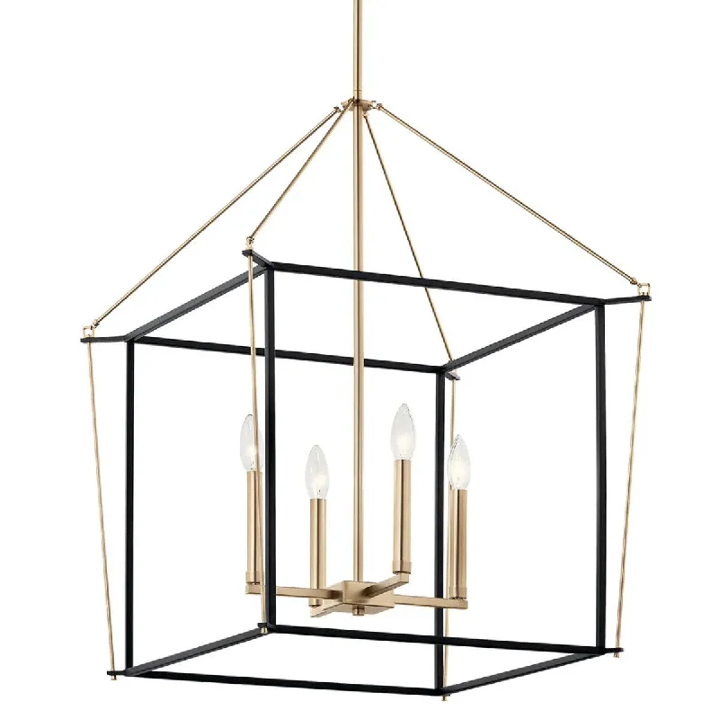Color - Tunable Industrial Lighting for Special ApplicationsEisley 30" 4-Light Pendant Light, Black and Champagne Bronze Finish Color - Tunable Industrial Lighting for Special ApplicationsEisley 30" 4-Light Pendant Light, Black and Champagne Bronze Finish
