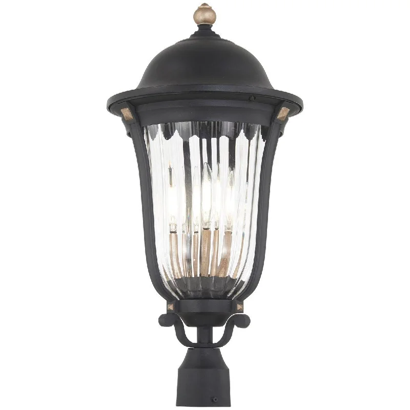 Industrial Lighting for Chemical PlantsPeale Street 25 in. 4 lights Lantern Head Black & Gold finish Industrial Lighting for Chemical PlantsPeale Street 25 in. 4 lights Lantern Head Black & Gold finish