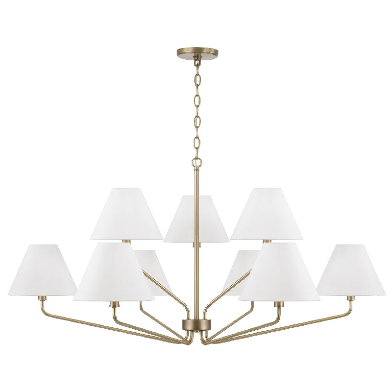 Industrial Lighting for Automotive Manufacturing PlantsChadwick Nine Light Chandelier