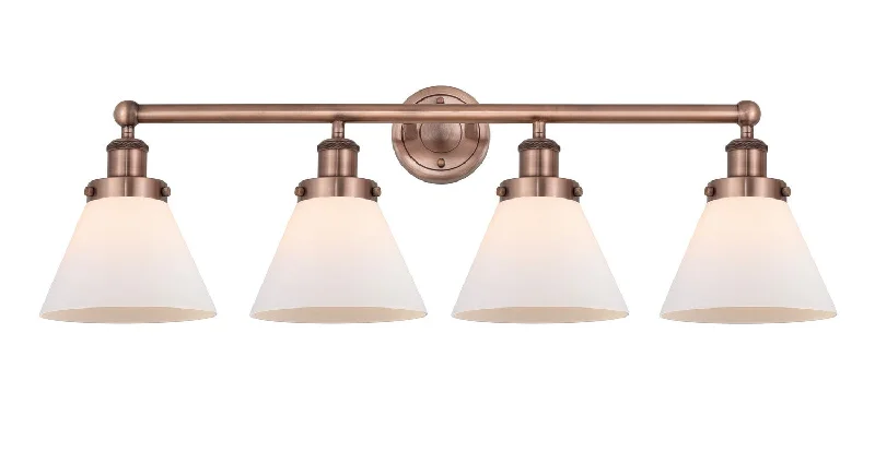 Dimmable Industrial Lighting for Ambiance ControlEdison Four Light Bath Vanity