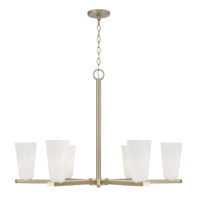 Industrial Lighting for Metal Fabrication ShopsRomy Six Light Chandelier