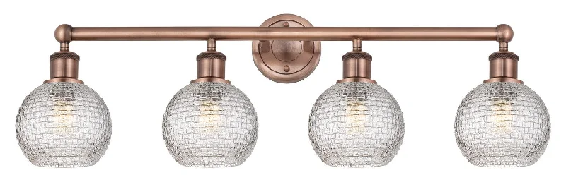 Industrial Lighting for Furniture FactoriesEdison Four Light Bath Vanity