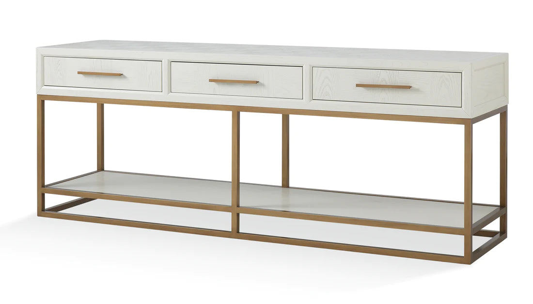 Track lighting for illuminating dining tablesCapri 1 or 3 Drawer Console