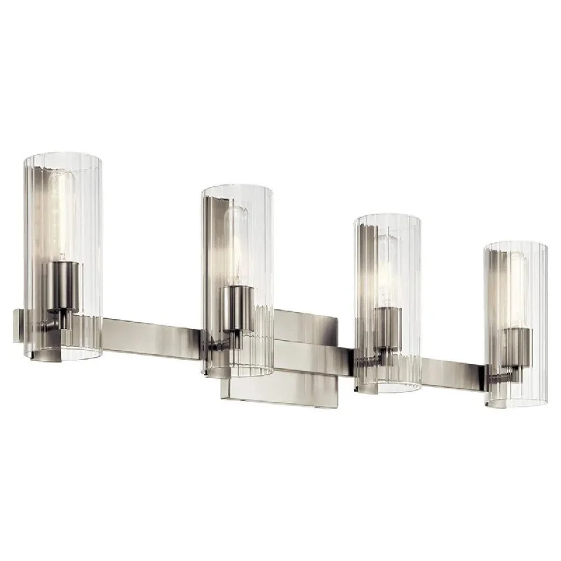 Explosion - Proof Industrial Lighting for Hazardous LocationsJemsa 32 In 3-Lights Bathroom Vanity Light With Clear Fluted Glass, Brushed Nickel Finish Explosion - Proof Industrial Lighting for Hazardous LocationsJemsa 32 In 3-Lights Bathroom Vanity Light With Clear Fluted Glass, Brushed Nickel Finish