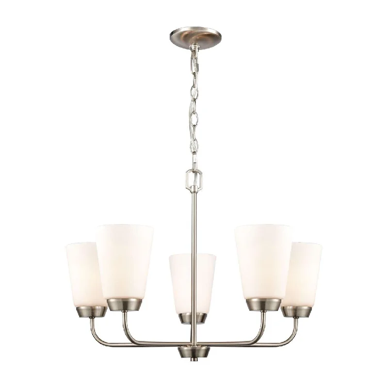 Chandeliers with Adjustable Height for Custom InstallationChandeliers with Adjustable Height for Custom Installation5L Chandelier in BN