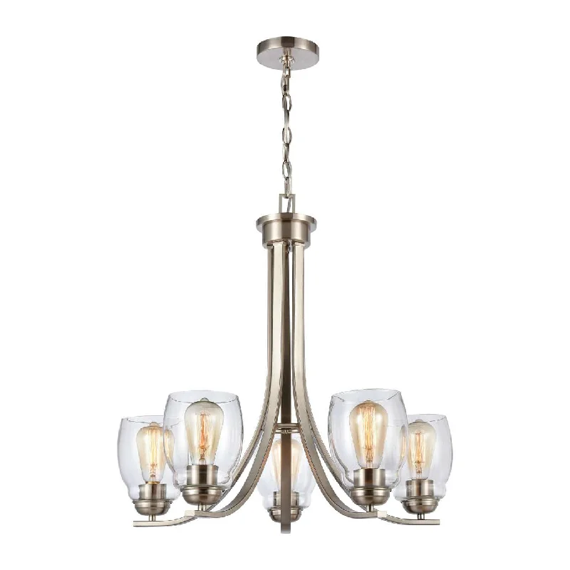 Chandeliers with Frosted Glass for a Softer Light DiffusionChandeliers with Frosted Glass for a Softer Light Diffusion5L Chandelier in ORB BN Chandeliers with Frosted Glass for a Softer Light DiffusionChandeliers with Frosted Glass for a Softer Light Diffusion5L Chandelier in ORB BN