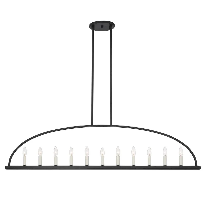 Chandeliers with Pendant Lights for a Stylish LookChandeliers with Pendant Lights for a Stylish LookAbbott 11 Light Black Linear Chandelier
