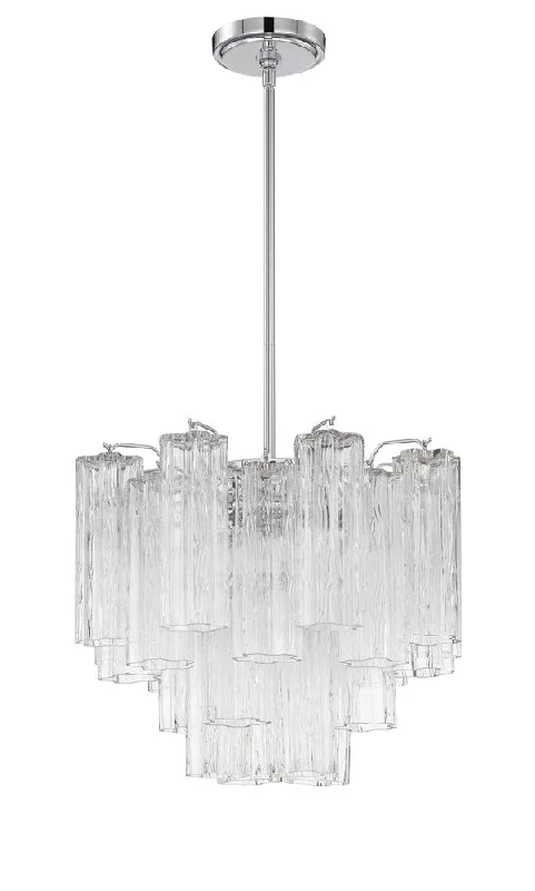Chandeliers with Metal Frames in Black FinishChandeliers with Metal Frames in Black FinishAddis 4 Light Polished Chrome Chandelier