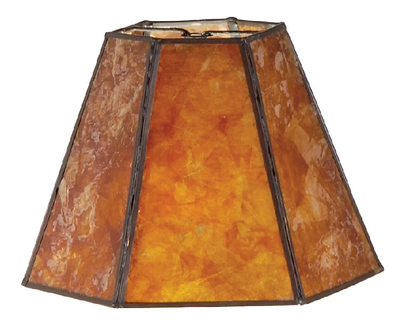Ceiling - Mounted Chandeliers for Standard CeilingsCeiling - Mounted Chandeliers for Standard CeilingsAmber Mica Panel Small Hexagon Shade