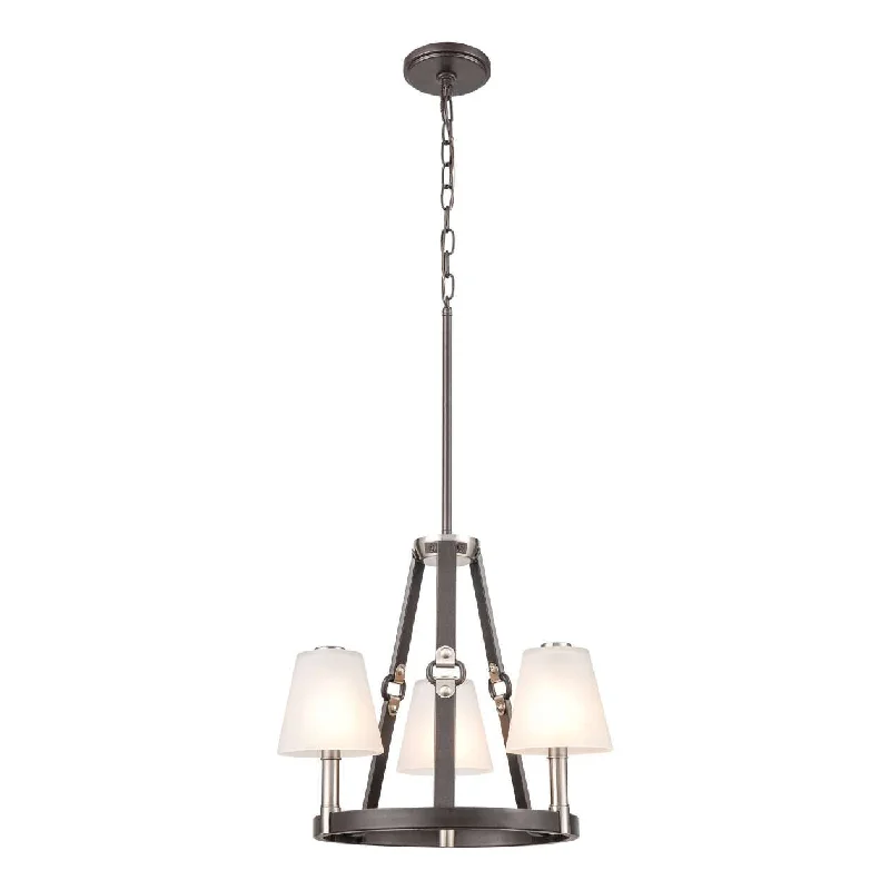Chandeliers with Frosted Glass for a Softer Light DiffusionChandeliers with Frosted Glass for a Softer Light DiffusionArmstrong Grove 3-Light chandelier in Espresso Brown / Satin Nickel ELK Lighting Chandeliers with Frosted Glass for a Softer Light DiffusionChandeliers with Frosted Glass for a Softer Light DiffusionArmstrong Grove 3-Light chandelier in Espresso Brown / Satin Nickel ELK Lighting