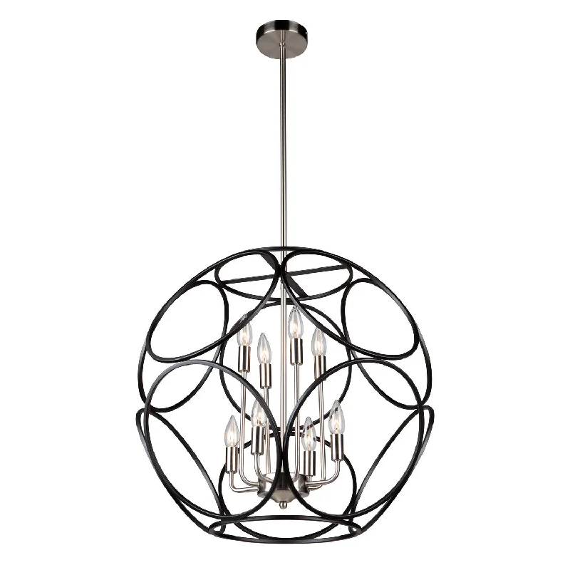 Chandeliers with Multiple Lights for Maximum IlluminationChandeliers with Multiple Lights for Maximum IlluminationArtcraft Sorrento AC11568NB Chandelier Light - Matte Black & Satin Nickel Chandeliers with Multiple Lights for Maximum IlluminationChandeliers with Multiple Lights for Maximum IlluminationArtcraft Sorrento AC11568NB Chandelier Light - Matte Black & Satin Nickel