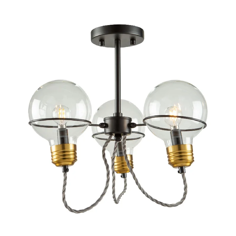Chandeliers with Metal Frames in Silver FinishChandeliers with Metal Frames in Silver FinishArtcraft Martina AC11723BK Chandelier Light - Black and Brushed Brass