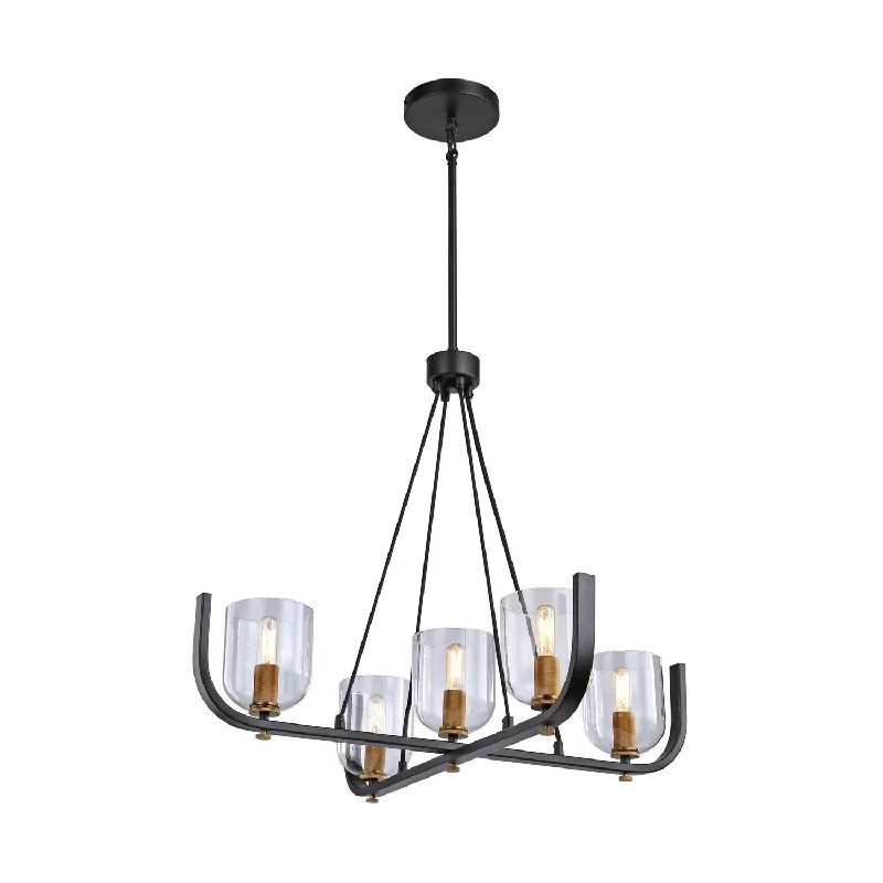 Chandeliers with Colored Glass for a Splash of ColorChandeliers with Colored Glass for a Splash of ColorArtcraft Cheshire AC11746BB Chandelier Light - Black & Brass