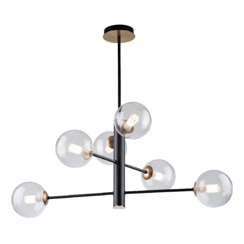 Chandeliers with Metal Frames in Copper FinishChandeliers with Metal Frames in Copper FinishArtcraft Aurelia AC11765VB Chandelier Light - Matte Black & Brass