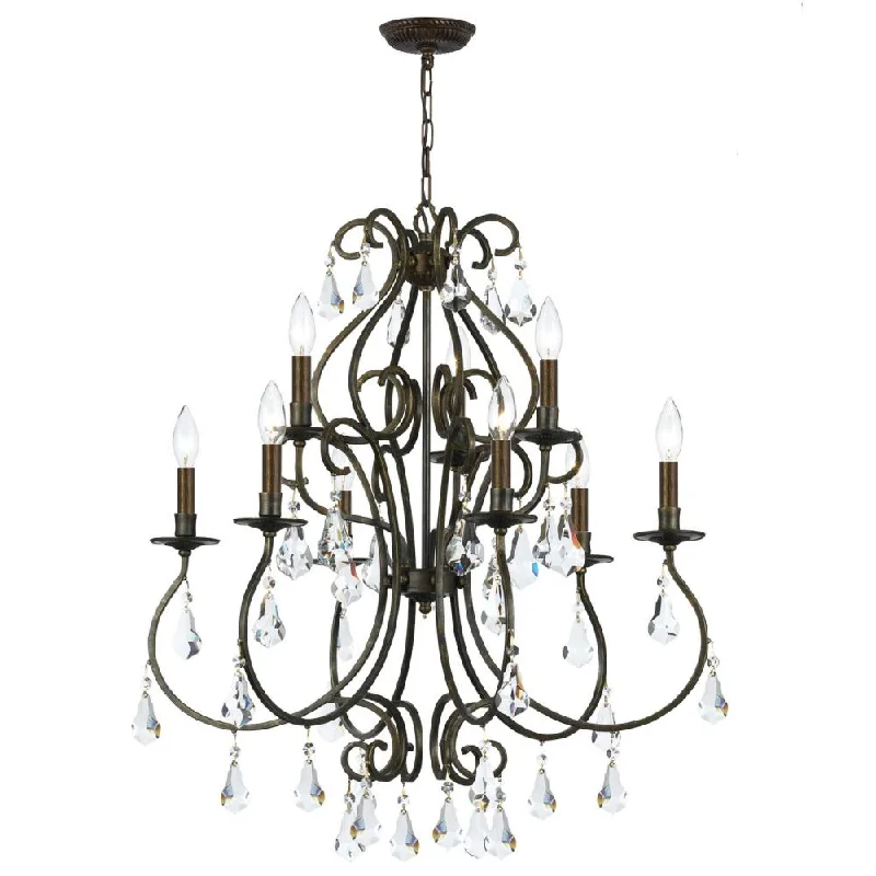 Chandeliers with Clear Crystal for a Sparkling EffectChandeliers with Clear Crystal for a Sparkling EffectAshton 9 Light Swarovski Strass Crystal English Bronze Chandelier Chandeliers with Clear Crystal for a Sparkling EffectChandeliers with Clear Crystal for a Sparkling EffectAshton 9 Light Swarovski Strass Crystal English Bronze Chandelier