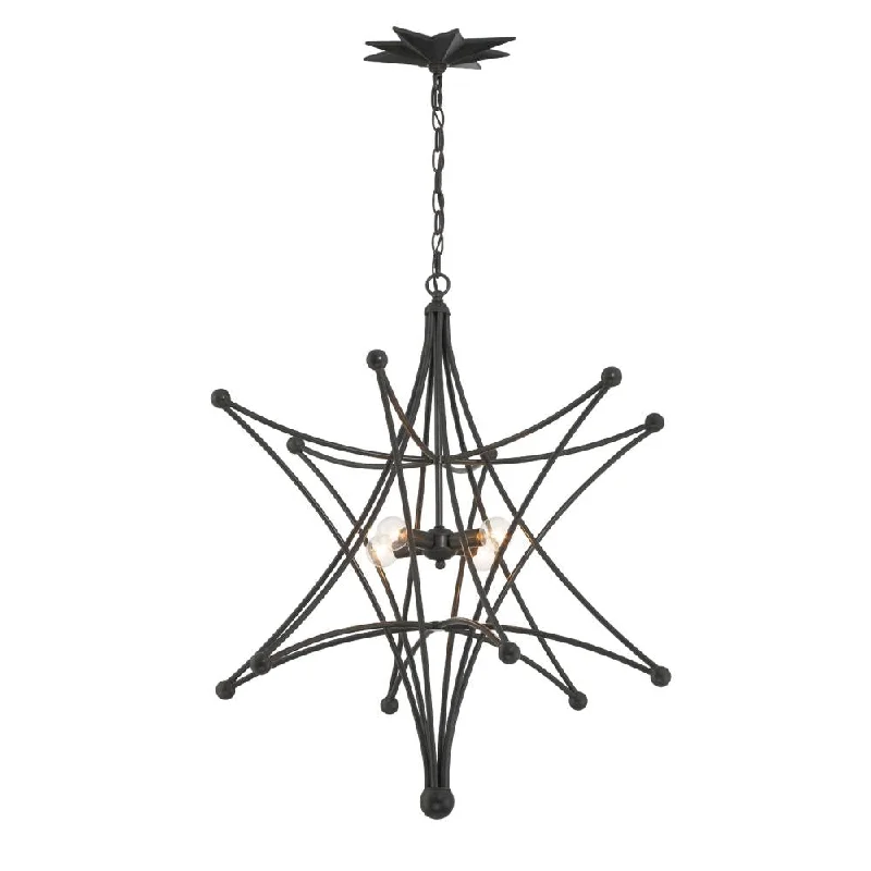 Oversized Chandeliers as a Statement Piece in Living RoomsOversized Chandeliers as a Statement Piece in Living RoomsAstro 4 Light Black Chandelier
