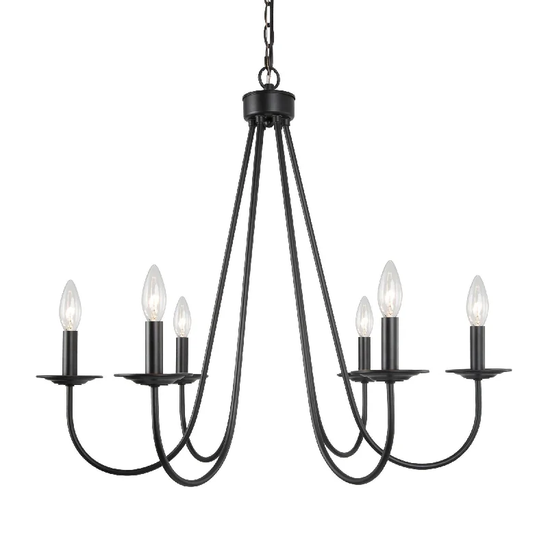 Art Deco Chandeliers for a Retro - Glam LookArt Deco Chandeliers for a Retro - Glam LookBarry 6-Light Large Black Chandelier