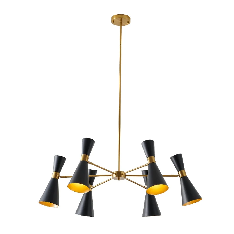 Chandeliers for Low Ceilings to Avoid OvercrowdingChandeliers for Low Ceilings to Avoid OvercrowdingBethel International DU174C33G Chandelier Light - Black & Gold
