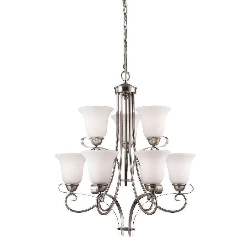 Chandeliers with Murano Glass for a High - End Artistic TouchChandeliers with Murano Glass for a High - End Artistic TouchBrighton 9-Light Chandelier in Brushed Nickel with White Glass Chandeliers with Murano Glass for a High - End Artistic TouchChandeliers with Murano Glass for a High - End Artistic TouchBrighton 9-Light Chandelier in Brushed Nickel with White Glass