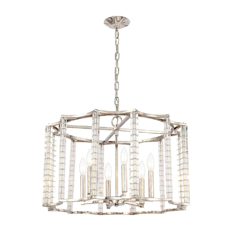 Chandeliers with Metal Frames in Bronze FinishChandeliers with Metal Frames in Bronze FinishCarson 6 Light Polished Nickel Chandelier Chandeliers with Metal Frames in Bronze FinishChandeliers with Metal Frames in Bronze FinishCarson 6 Light Polished Nickel Chandelier