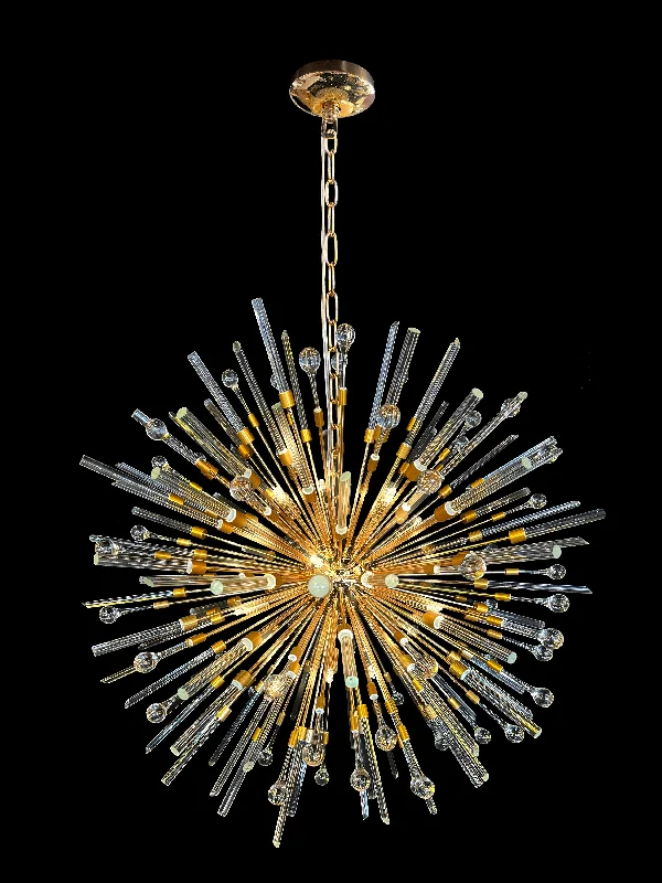 Mid - Century Modern Chandeliers for Vintage AppealMid - Century Modern Chandeliers for Vintage AppealSputnik Chandelier 34"Wide Gold Glass pendant Light Mid - Century Modern Chandeliers for Vintage AppealMid - Century Modern Chandeliers for Vintage AppealSputnik Chandelier 34"Wide Gold Glass pendant Light