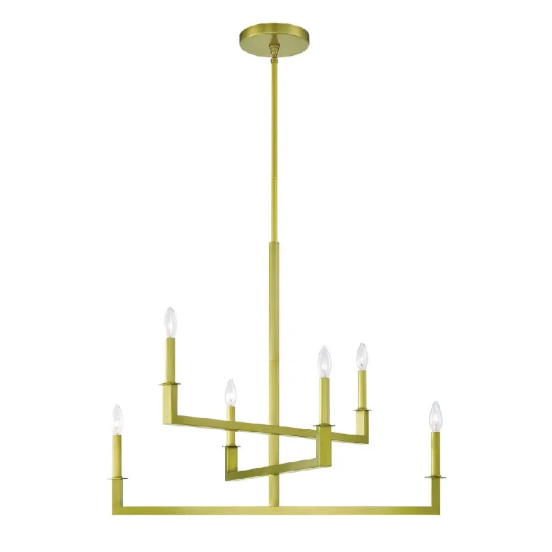 Chandeliers with Dimmable Lights for Ambiance ControlChandeliers with Dimmable Lights for Ambiance ControlDante 6 Light Aged Brass Chandelier