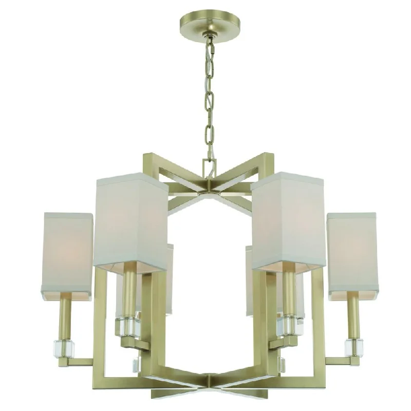 Chandeliers with Frosted Glass for a Softer Light DiffusionChandeliers with Frosted Glass for a Softer Light DiffusionDixon 6 Light Aged Brass Chandelier
