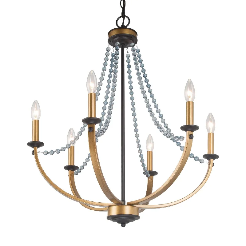 Mid - Century Modern Chandeliers for Vintage AppealMid - Century Modern Chandeliers for Vintage AppealEnjinqu 6-Light Medium Black Crystal Chandelier