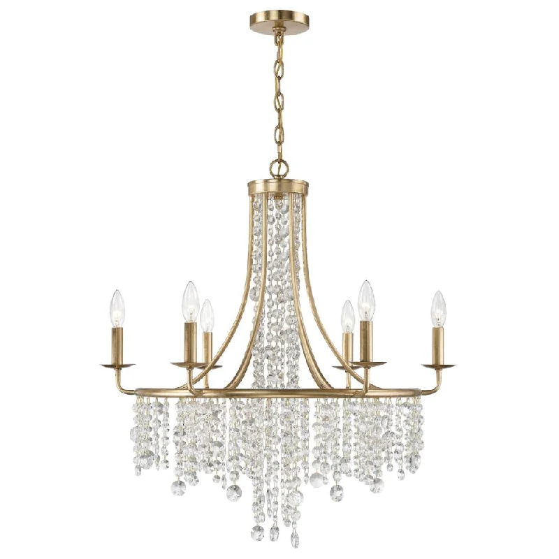 Small Chandeliers for Compact RoomsSmall Chandeliers for Compact RoomsGabrielle 6 Light Antique Gold Chandelier