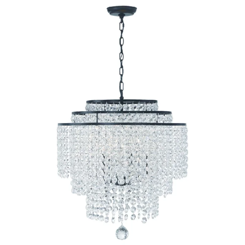 Chandeliers with Dimmable Lights for Ambiance ControlChandeliers with Dimmable Lights for Ambiance ControlGabrielle 6 Light Matte Black Chandelier