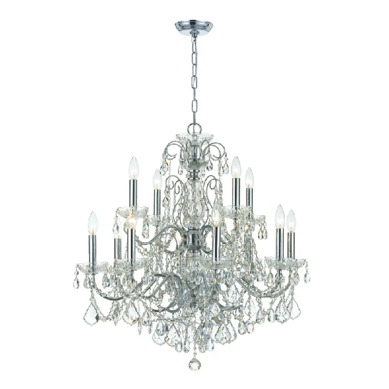 Chandeliers with Multiple Lights for Maximum IlluminationChandeliers with Multiple Lights for Maximum IlluminationImperial 12 Light Clear Italian Crystal Polished Chrome Chandelier Chandeliers with Multiple Lights for Maximum IlluminationChandeliers with Multiple Lights for Maximum IlluminationImperial 12 Light Clear Italian Crystal Polished Chrome Chandelier
