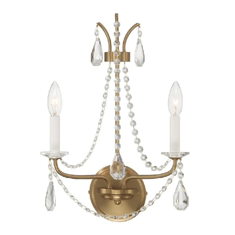 Industrial Iron Chandeliers for Loft - Inspired SpacesIndustrial Iron Chandeliers for Loft - Inspired SpacesKarrington 2 Light Aged Brass Sconce