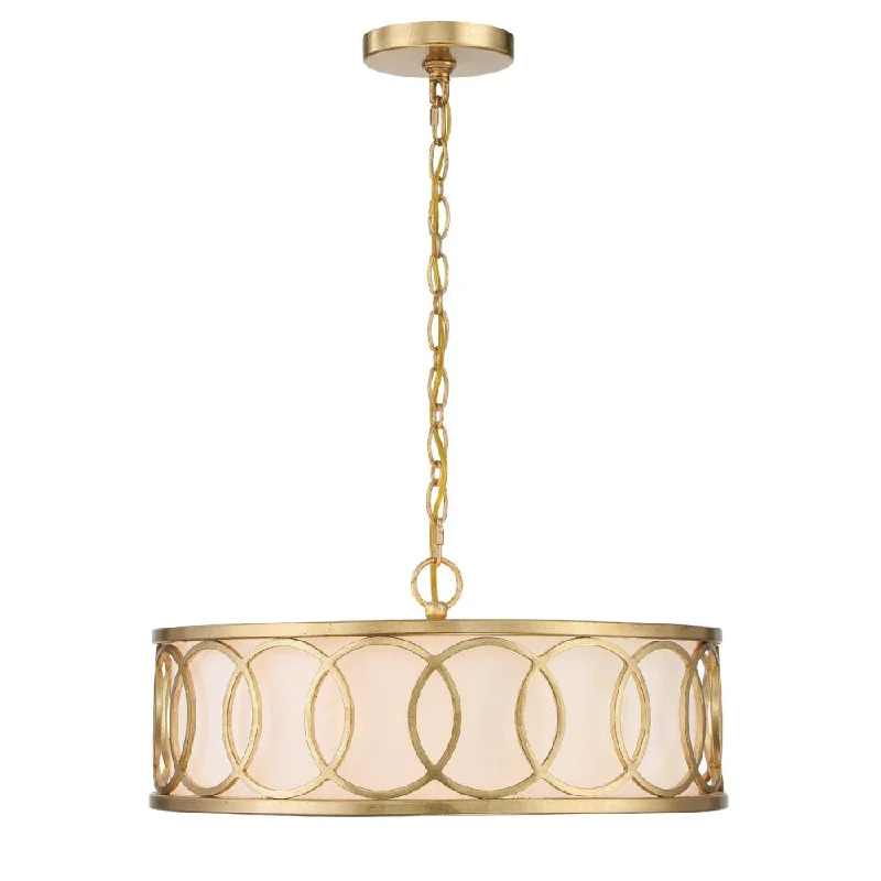 Chandeliers with Adjustable Height for Custom InstallationChandeliers with Adjustable Height for Custom InstallationLibby Langdon Graham 6 Light Antique Gold Chandelier