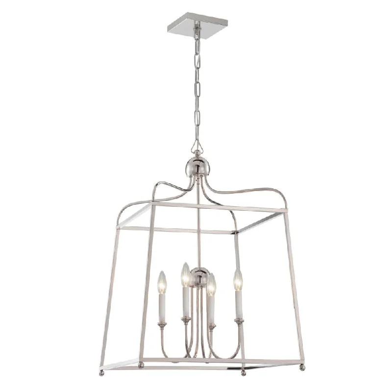 Chandeliers with Metal Frames in Gold FinishChandeliers with Metal Frames in Gold FinishLibby Langdon Sylvan 4 Light Polished Nickel Chandelier Chandeliers with Metal Frames in Gold FinishChandeliers with Metal Frames in Gold FinishLibby Langdon Sylvan 4 Light Polished Nickel Chandelier