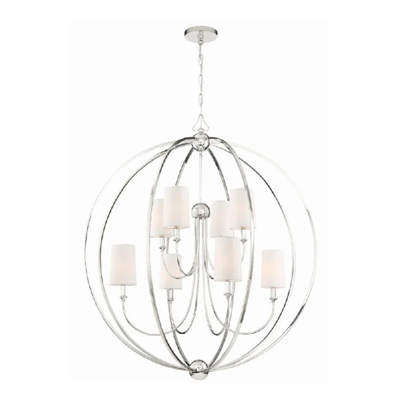 Small Chandeliers for Compact RoomsSmall Chandeliers for Compact RoomsLibby Langdon Sylvan 8 Light Polished Nickel Chandelier