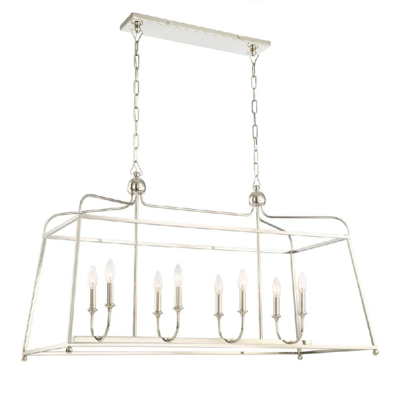Art Deco Chandeliers for a Retro - Glam LookArt Deco Chandeliers for a Retro - Glam LookLibby Langdon Sylvan 8 Light Polished Nickel Chandelier