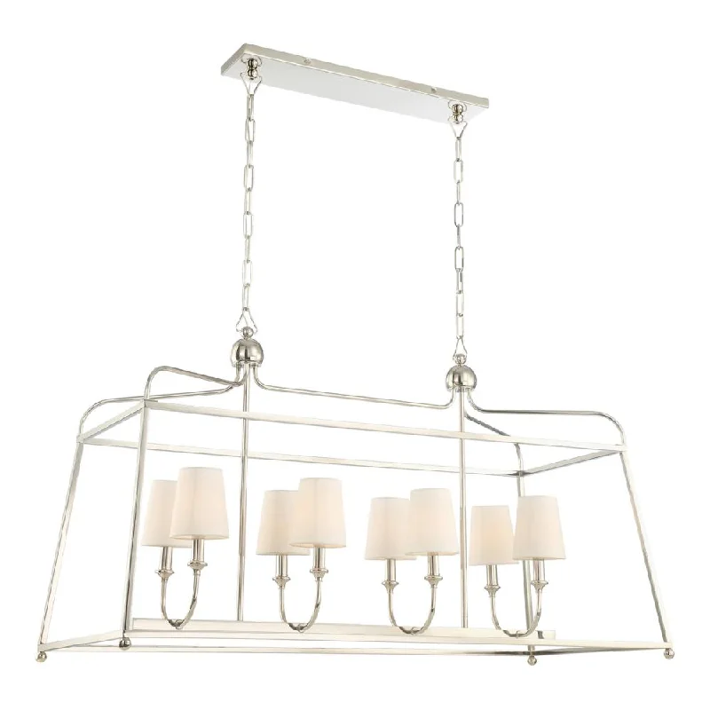 Industrial Iron Chandeliers for Loft - Inspired SpacesIndustrial Iron Chandeliers for Loft - Inspired SpacesLibby Langdon Sylvan 8 Light Polished Nickel Chandelier