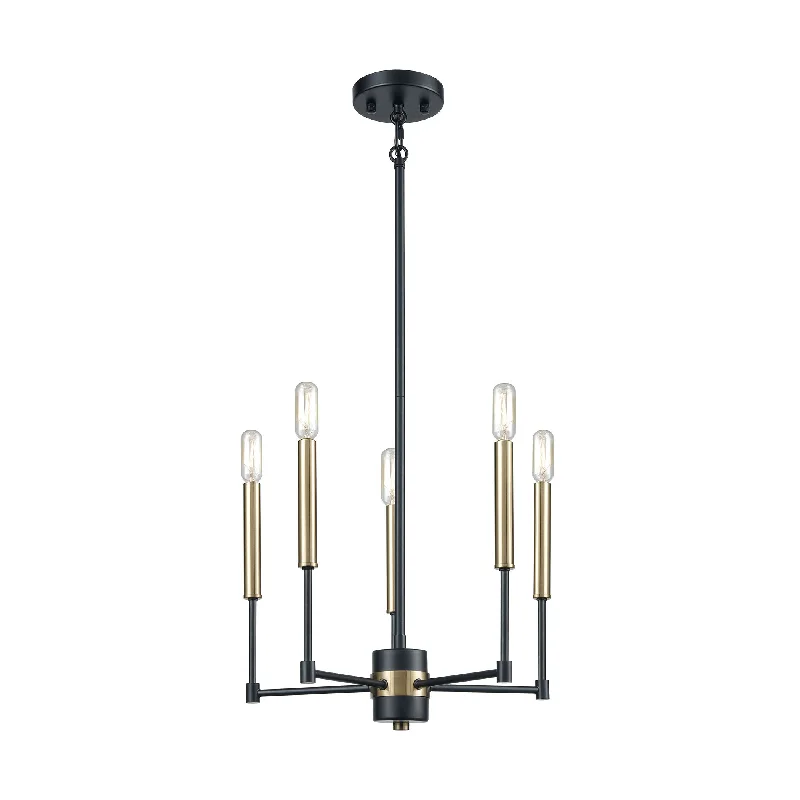 Large Chandeliers for Grand Halls and FoyersLarge Chandeliers for Grand Halls and FoyersLivingston 5-Light Chandelier in Matte Black and Satin Brass ELK Lighting Large Chandeliers for Grand Halls and FoyersLarge Chandeliers for Grand Halls and FoyersLivingston 5-Light Chandelier in Matte Black and Satin Brass ELK Lighting