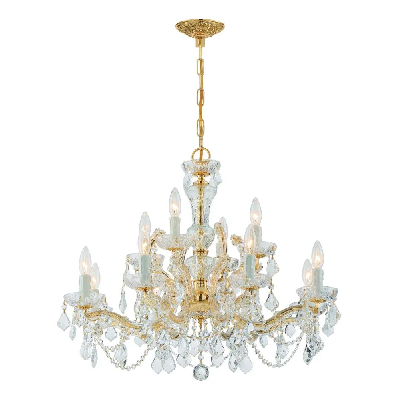 Chandeliers with Adjustable Arms for Directional LightingChandeliers with Adjustable Arms for Directional LightingMaria Theresa 12 Light Clear Italian Crystal Gold Chandelier Chandeliers with Adjustable Arms for Directional LightingChandeliers with Adjustable Arms for Directional LightingMaria Theresa 12 Light Clear Italian Crystal Gold Chandelier