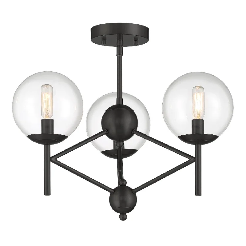 Chandeliers with Clear Crystal for a Sparkling EffectChandeliers with Clear Crystal for a Sparkling EffectAuresa Three Light Semi Flush Mount Chandeliers with Clear Crystal for a Sparkling EffectChandeliers with Clear Crystal for a Sparkling EffectAuresa Three Light Semi Flush Mount