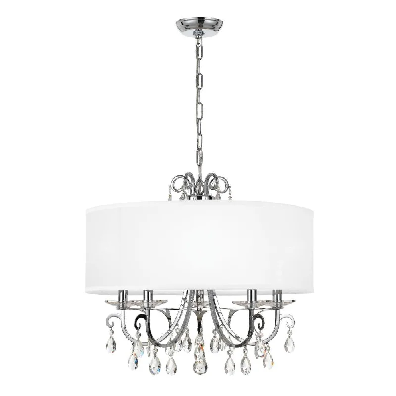 Chandeliers with Murano Glass for a High - End Artistic TouchChandeliers with Murano Glass for a High - End Artistic TouchOthello 5 Light Clear Crystal Polished Chrome Chandelier