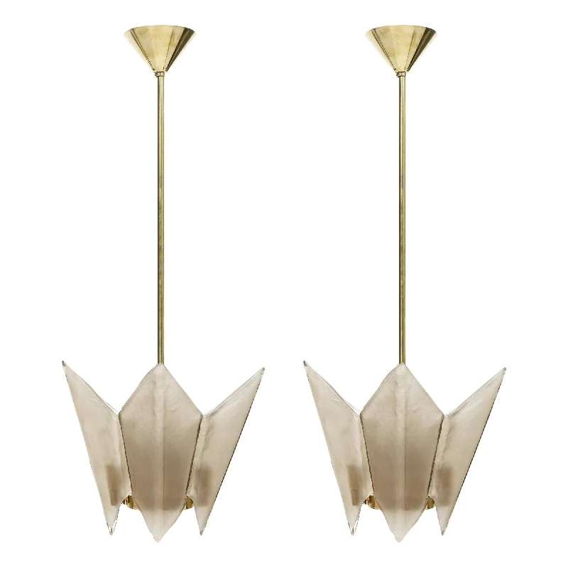 Chandeliers with Sputnik - Style Design for a Futuristic VibeChandeliers with Sputnik - Style Design for a Futuristic VibePair of Murano Glass Smoked Pendants